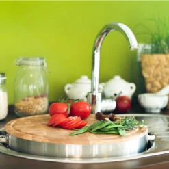 Boos Blocks Hackblock Mit Edelstahlring Stirnholz Classic, Ahorn Ø 38 Cm