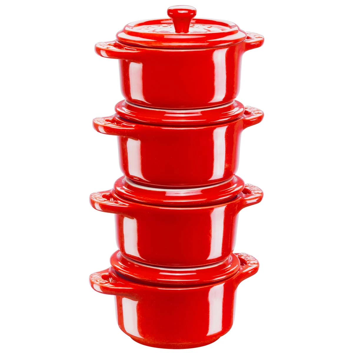STAUB Cocotte Set, 4-tlg, Keramik, Kirsch-Rot 1 STAUB Cocotte Set, 4-tlg, Keramik, Kirsch-Rot