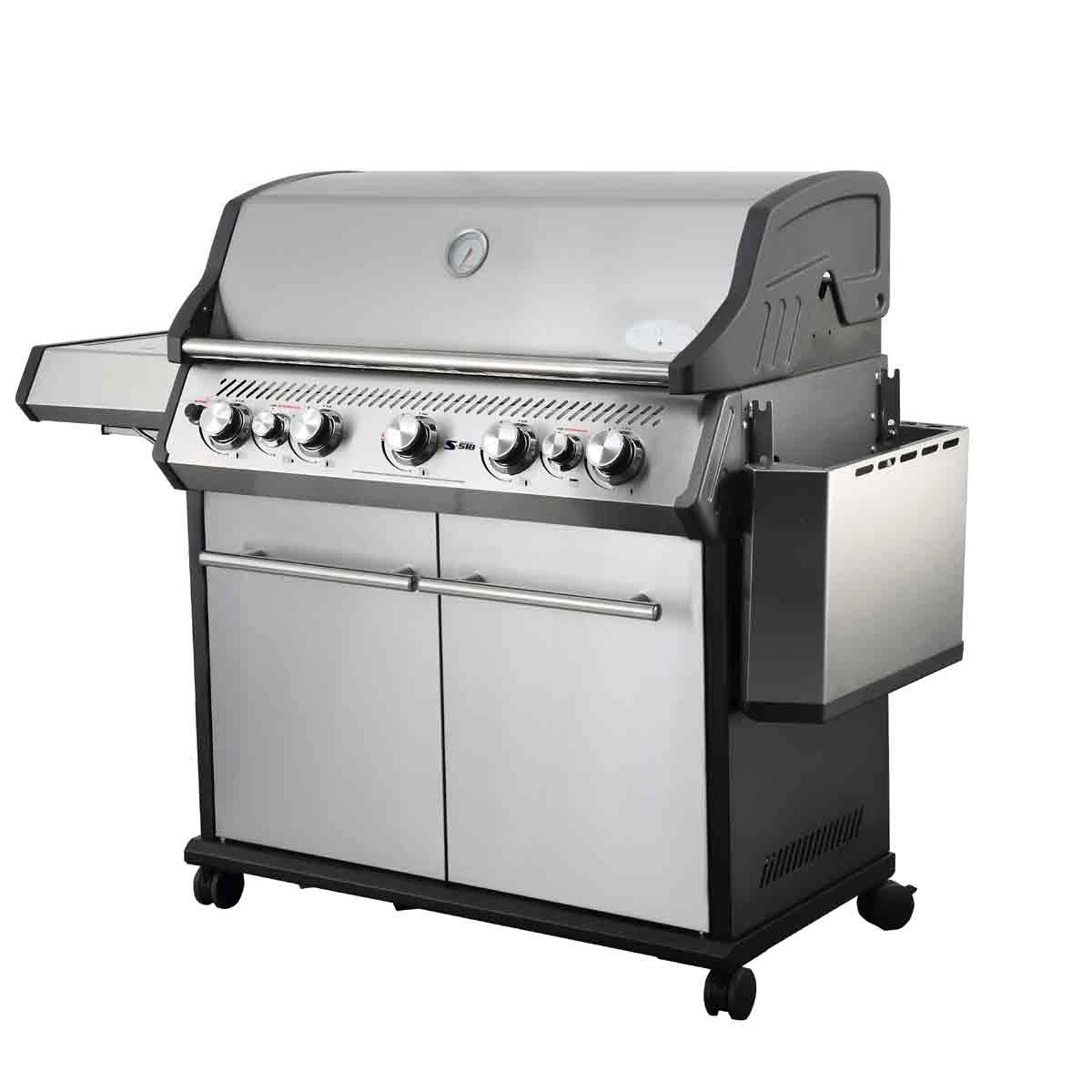 SANTOS S-518 Mit Seiten- & Heckbrenner, Edelstahl Inkl. Drehspieß, Rostheber & Silikonablage & Graviertes ZWILLING Pro Messer 5 SANTOS S-518 Mit Seiten- & Heckbrenner, Edelstahl Inkl. Drehspieß, Rostheber & Silikonablage & Graviertes ZWILLING Pro Messer – Bild 5