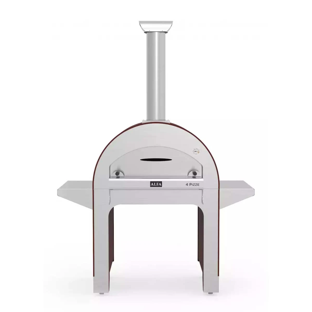 Alfa Forni Pizzaofen 4 Pizze Mit Stand, Holz, Rot 3 Alfa Forni Pizzaofen 4 Pizze Mit Stand, Holz, Rot – Bild 3