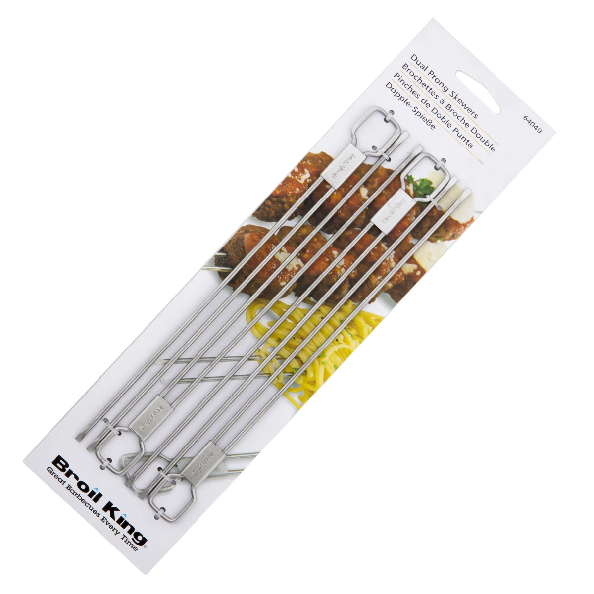 Broil King 4-teiliges Doppelspieß-Set, 30,5 Cm 2 Broil King 4-teiliges Doppelspieß-Set, 30,5 Cm – Bild 2