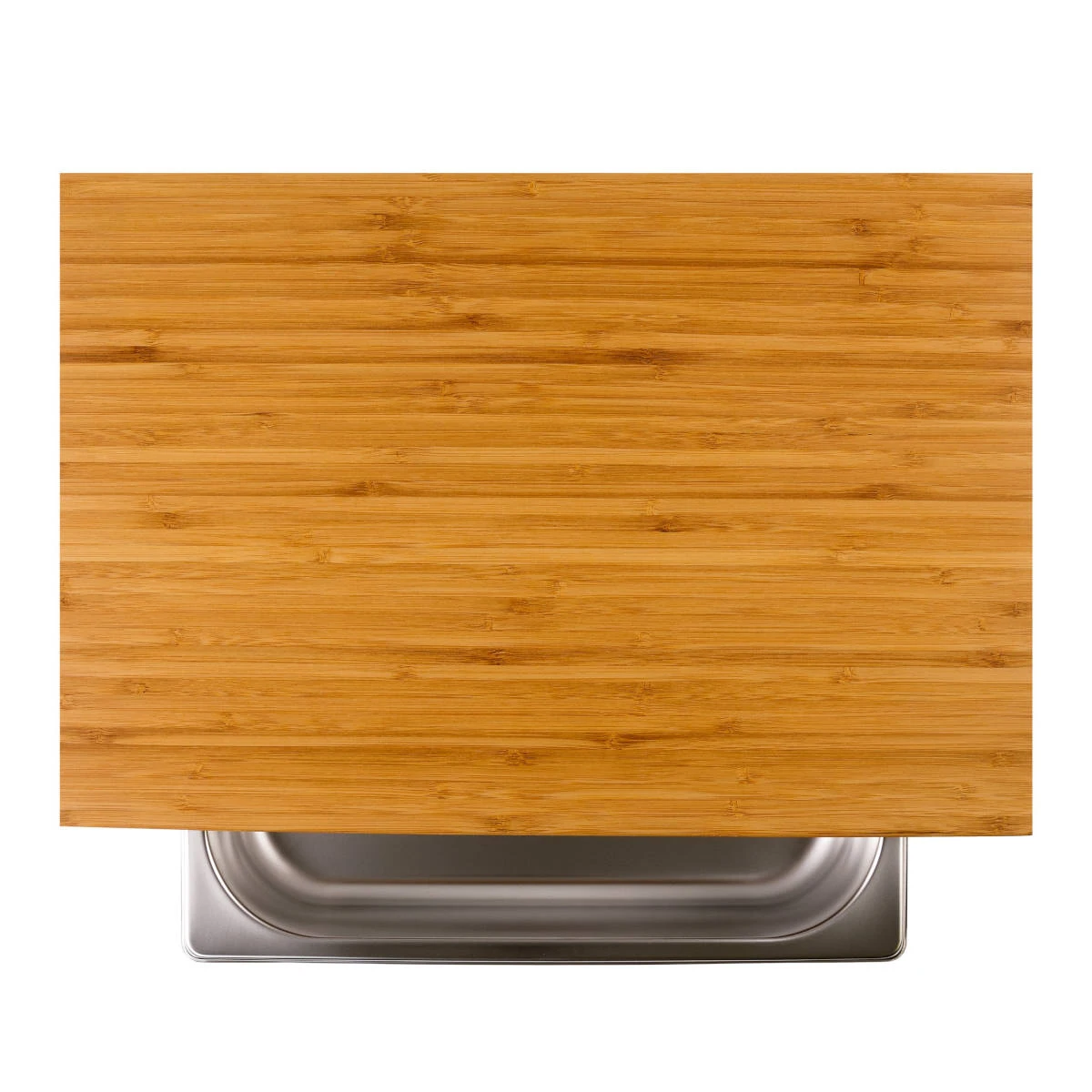Cleenbo Classic Schneidebrett Bambus Mit Edelstahlwanne 3 Cleenbo Classic Schneidebrett Bambus Mit Edelstahlwanne – Bild 3