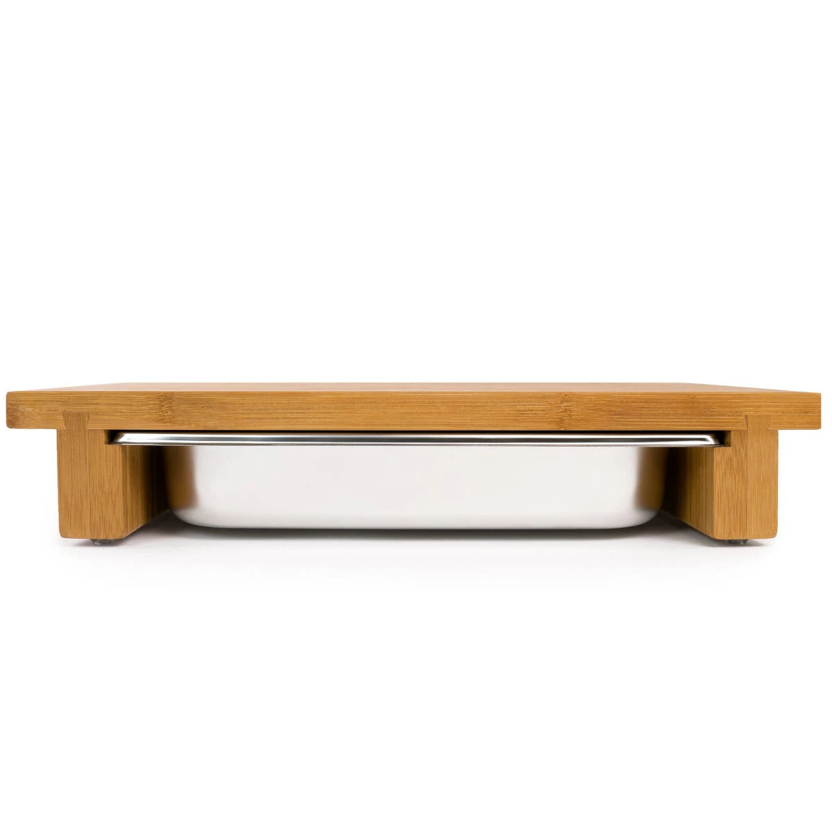 Cleenbo Classic Schneidebrett Bambus Mit Edelstahlwanne 4 Cleenbo Classic Schneidebrett Bambus Mit Edelstahlwanne – Bild 4