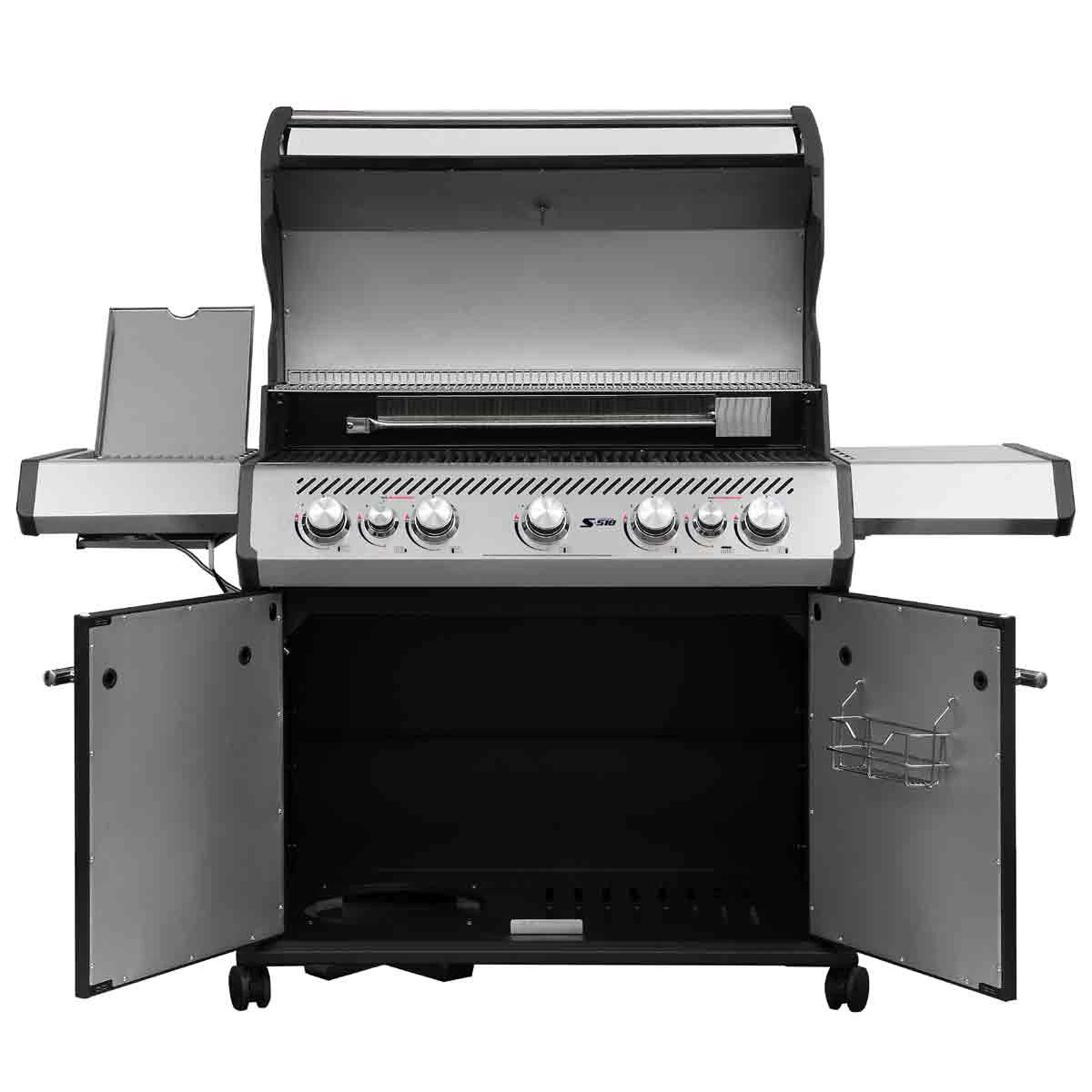 SANTOS S-518 Mit Seiten- Und Heckbrenner, Schwarz, Inkl. Drehspieß, Rostheber & Silikonablage & Graviertes ZWILLING Pro Messer 6 SANTOS S-518 Mit Seiten- Und Heckbrenner, Schwarz, Inkl. Drehspieß, Rostheber & Silikonablage & Graviertes ZWILLING Pro Messer – Bild 6