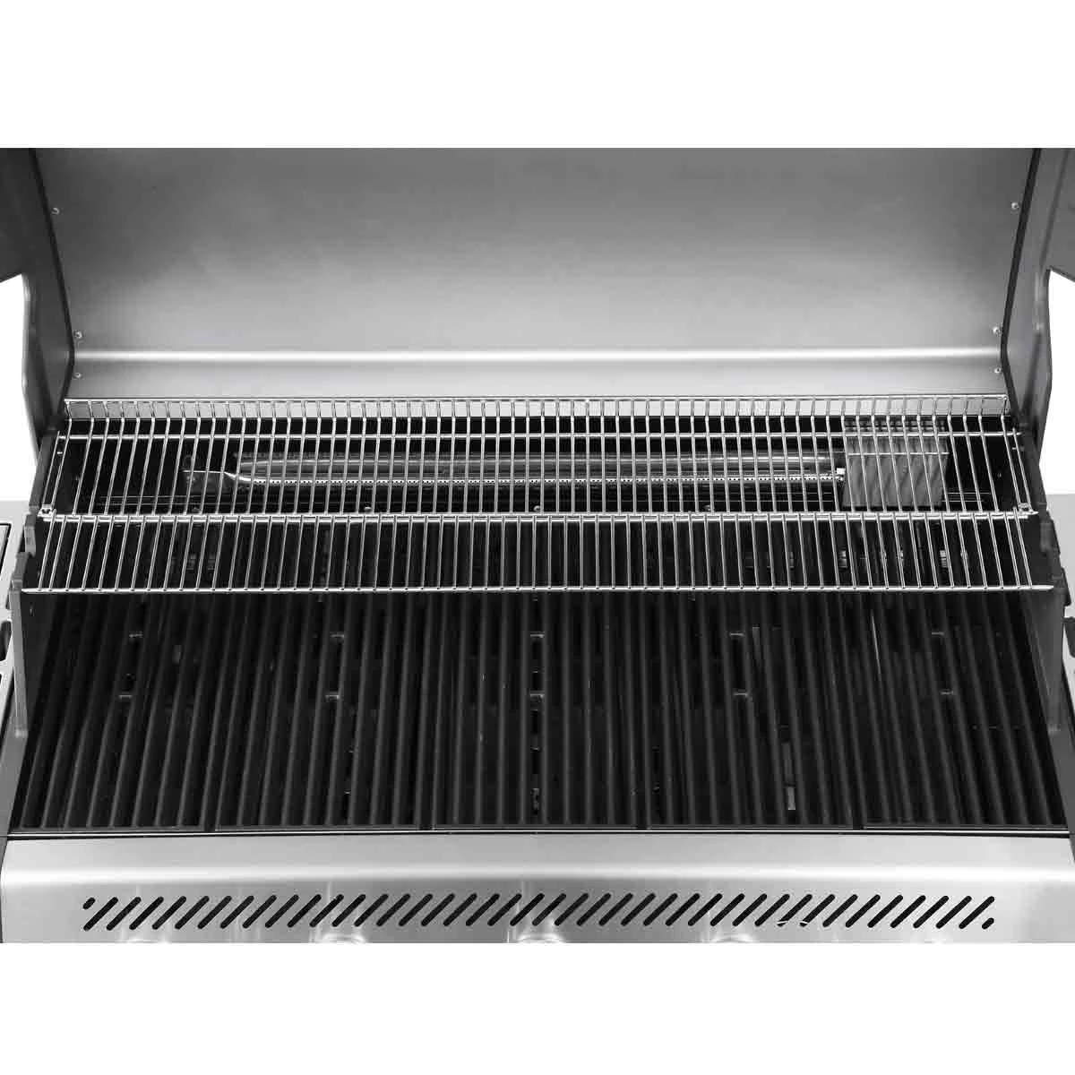 SANTOS S-518 Mit Seiten- Und Heckbrenner, Schwarz, Inkl. Drehspieß, Rostheber & Silikonablage & Graviertes ZWILLING Pro Messer 8 SANTOS S-518 Mit Seiten- Und Heckbrenner, Schwarz, Inkl. Drehspieß, Rostheber & Silikonablage & Graviertes ZWILLING Pro Messer – Bild 8