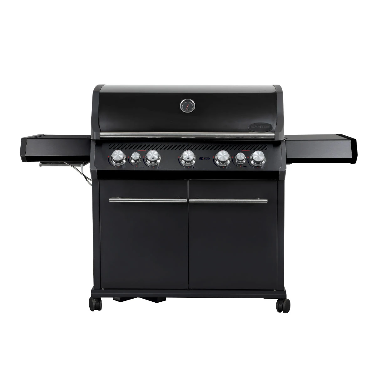 SANTOS S-518 All Black Mit Seiten- Und Heckbrenner, Schwarz, Inkl. Drehspieß, Rostheber & Silikonablage & Graviertes ZWILLING Pro Messer 13 SANTOS S-518 All Black Mit Seiten- Und Heckbrenner, Schwarz, Inkl. Drehspieß, Rostheber & Silikonablage & Graviertes ZWILLING Pro Messer – Bild 13