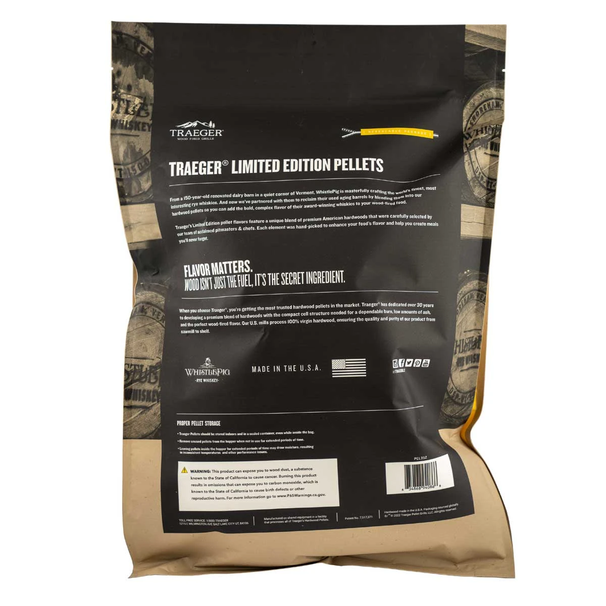 Traeger WhistlePig Whiskey Barrel Pellets 8 Kg, Limited Edition 2 Traeger WhistlePig Whiskey Barrel Pellets 8 Kg, Limited Edition – Bild 2